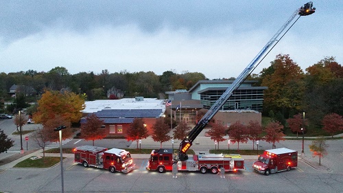 Fire Truck with Ladder Extended